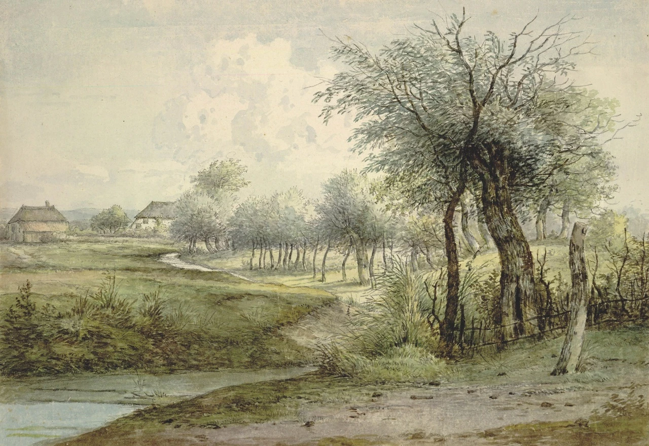 1791-George Pieter Westenberg - Paesaggio vicino a Renkum